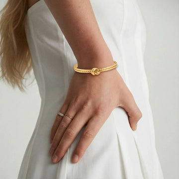 Gold knotted cuff